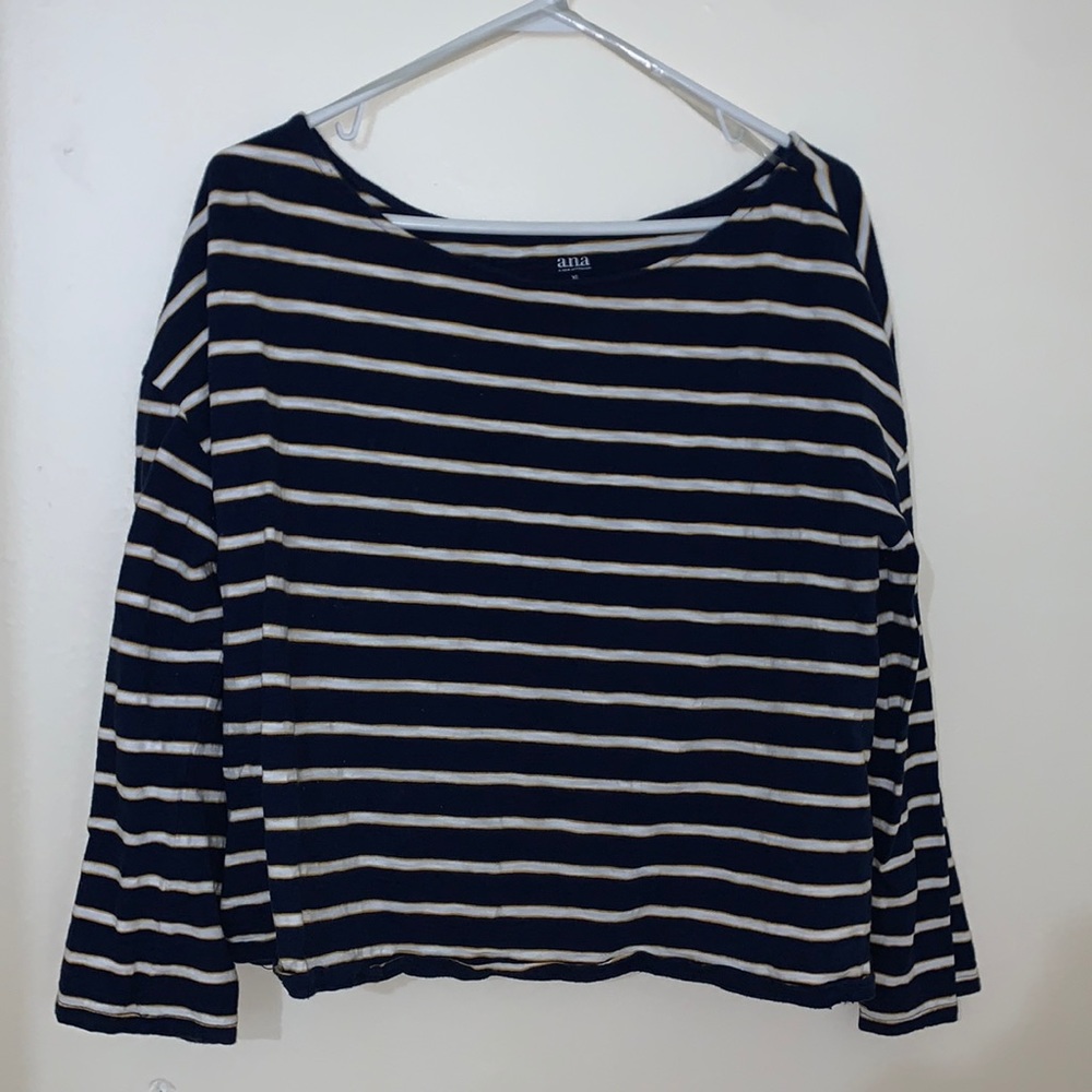Blue gold and white A.n.a. XL crop top